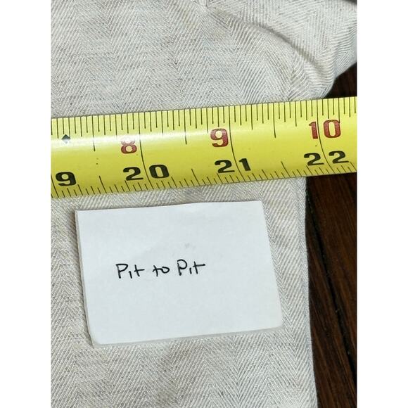 Suitsupply Linen Havana Double Breasted Slim Blazer Herringbone Beige 56 / 46 - Picture 8 of 9